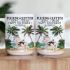 F*cking Quitter Oops I Mean Happy Retirement Beach Scene - Personalized Mug F*cking Quitter Oops I Mean Happy Retirement Beach Scene - Personalized Mug