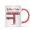 Festive Christmas Brothers Sisters Crossword Puzzle Art - Personalized Mug - Christmas Gift For Siblings, Brothers, Sisters