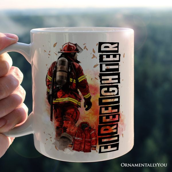 Firefighter Personalized Mug, Appreciation Fire Department Custom Gift with Name Firefighter Personalized Mug, Appreciation Fire Department Custom Gift with Name