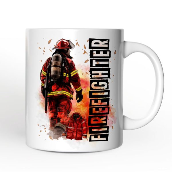 Firefighter Personalized Mug, Appreciation Fire Department Custom Gift with Name Firefighter Personalized Mug, Appreciation Fire Department Custom Gift with Name