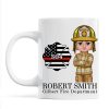 Firefighter Personalized Mug, Appreciation Gift, Graduation Gift, Christmas Gift For Colleagues, Boss