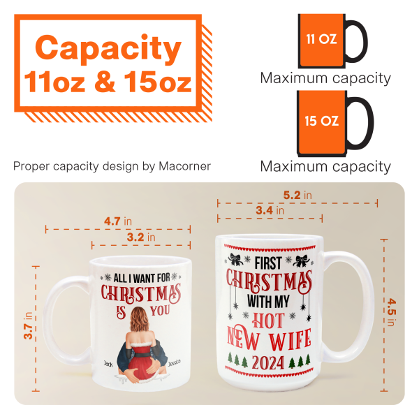 First Christmas With My Hot New Wife - Personalized Mug First Christmas With My Hot New Wife - Personalized Mug