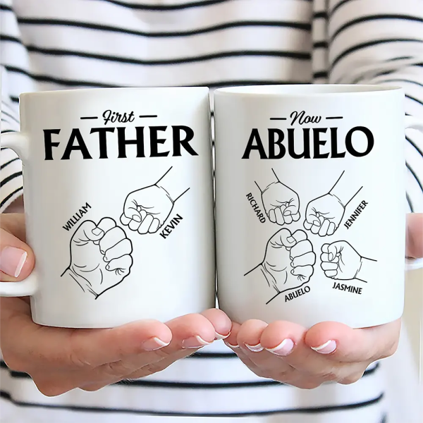 First Dad Now Grandpa - Personalized Mug First Dad Now Grandpa - Personalized Mug
