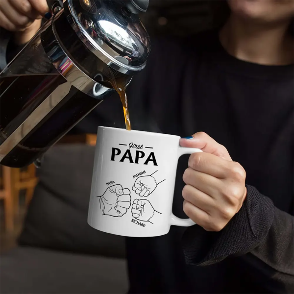 First Dad Now Grandpa - Personalized Mug First Dad Now Grandpa - Personalized Mug