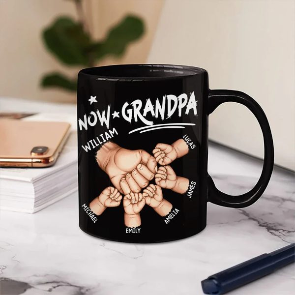 First Dad Now Grandpa First Bump - Personalized Mug First Dad Now Grandpa First Bump - Personalized Mug