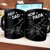 First Dad Now Grandpa Fist Bump - Personalized Mug First Dad Now Grandpa Fist Bump - Personalized Mug