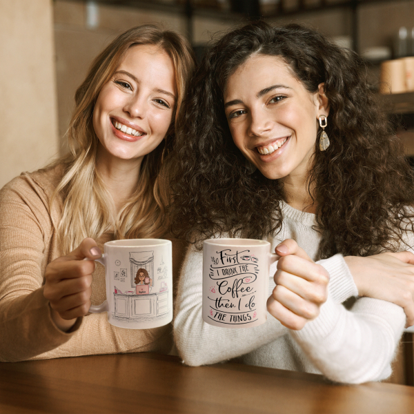 First I Drink The Coffee - Personalized Mug - Birthday, Motivational Gift For Girls, Women, Boss Ladies First I Drink The Coffee - Personalized Mug - Birthday, Motivational Gift For Girls, Women, Boss Ladies