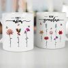 First Mom Now Grandma Birth Flower Personalized Mug