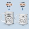 First My Son Forever My Friend - Family Personalized Custom 3D Inflated Effect Printed Mug - Gift For Family Members First My Son Forever My Friend - Family Personalized Custom 3D Inflated Effect Printed Mug - Gift For Family Members