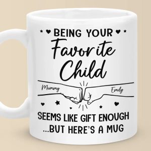 Fist Bumping Our Way Through Life, Together - Family Personalized Custom Mug - Gift For Mom, Daughter, Son