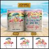 Flamingo Bestie The Beach Is Calling Custom Mug Flamingo Bestie The Beach Is Calling Custom Mug