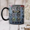 Flight Instruments Panel Cup, Custom Name Pilot Black Mug (AP0402)