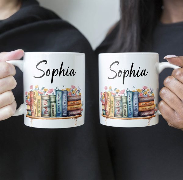 Flower Book Custom Name For Book Lovers - Personalized Mug Flower Book Custom Name For Book Lovers - Personalized Mug