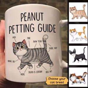 Fluffy Cat Petting Guide Personalized Mug