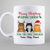Fluffy Cats Meowy Christmas Human Servant Personalized Mug