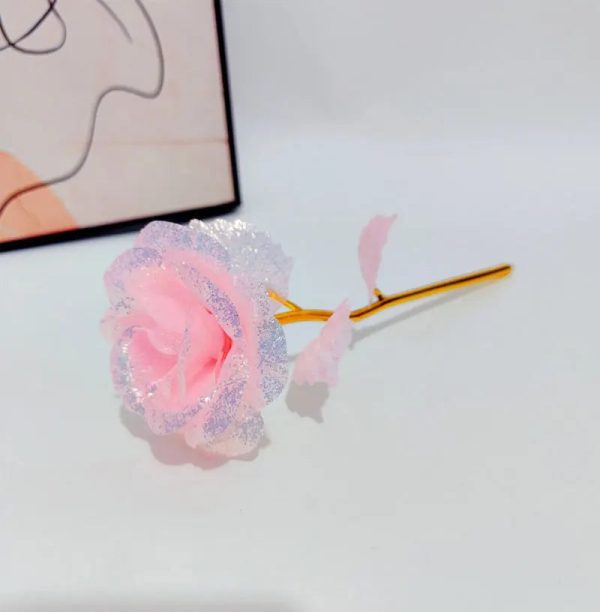 Foil Plated Rose Gold Rose Artificial Flowers Gift Set Foil Plated Rose Gold Rose Artificial Flowers Gift Set
