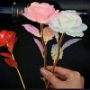 Foil Plated Rose Gold Rose Artificial Flowers Gift Set Foil Plated Rose Gold Rose Artificial Flowers Gift Set