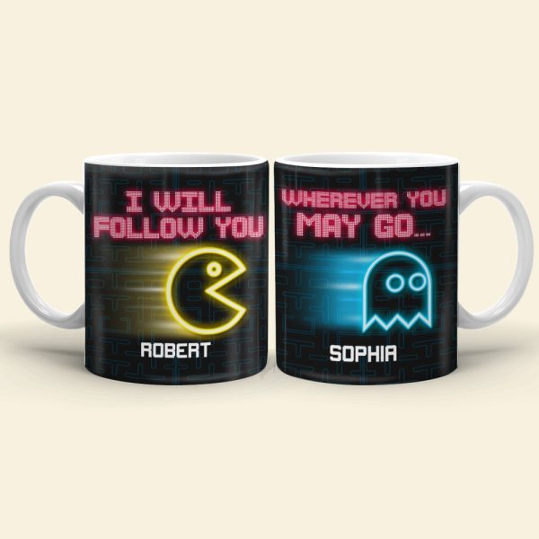 Follow You Wherever You May Go, Personalized Coffee Mug, Couple Playing Game, Gift For Her, 04htqn270623 Follow You Wherever You May Go, Personalized Coffee Mug, Couple Playing Game, Gift For Her, 04htqn270623