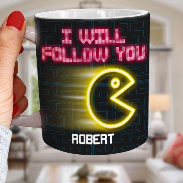 Follow You Wherever You May Go, Personalized Coffee Mug, Couple Playing Game, Gift For Her, 04htqn270623 Follow You Wherever You May Go, Personalized Coffee Mug, Couple Playing Game, Gift For Her, 04htqn270623