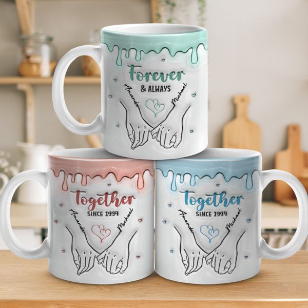 Forever And Always - Couple Personalized Custom 3D Inflated Effect Printed Mug - Gift For Husband Wife, Anniversary Forever And Always - Couple Personalized Custom 3D Inflated Effect Printed Mug - Gift For Husband Wife, Anniversary