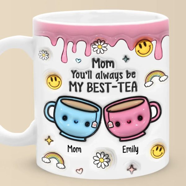 Forever Connected, Always Loved - Family Personalized Custom 3D Inflated Effect Printed Mug - Gift For Mom, Daughter Forever Connected, Always Loved - Family Personalized Custom 3D Inflated Effect Printed Mug - Gift For Mom, Daughter