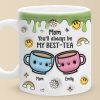 Forever Connected, Always Loved - Family Personalized Custom 3D Inflated Effect Printed Mug - Gift For Mom, Daughter Forever Connected, Always Loved - Family Personalized Custom 3D Inflated Effect Printed Mug - Gift For Mom, Daughter