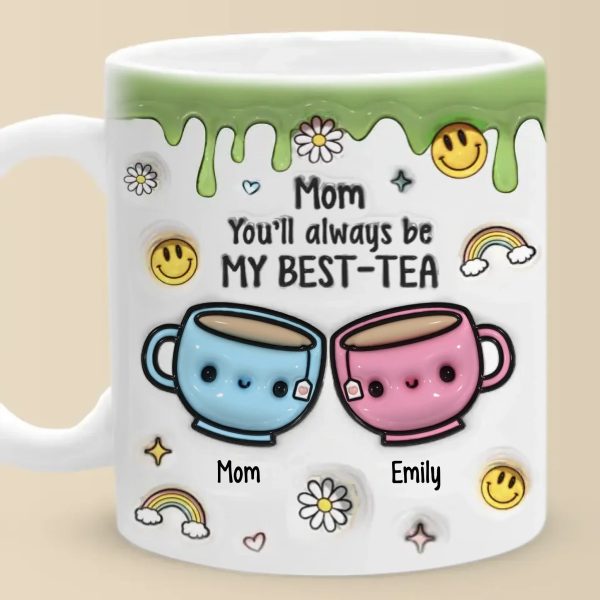Forever Connected, Always Loved - Family Personalized Custom 3D Inflated Effect Printed Mug - Gift For Mom, Daughter Forever Connected, Always Loved - Family Personalized Custom 3D Inflated Effect Printed Mug - Gift For Mom, Daughter