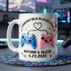 Forever In 2-Player Mode - Personalized Ceramic Mug - Gift For Couples, Gamers NL122