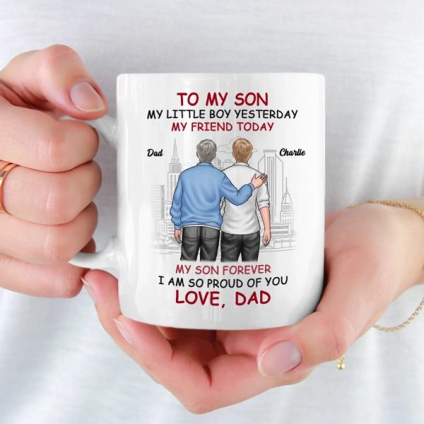 Forever Proud Of You - Family Personalized Custom Mug - Father's Day, Gift For Son Forever Proud Of You - Family Personalized Custom Mug - Father's Day, Gift For Son