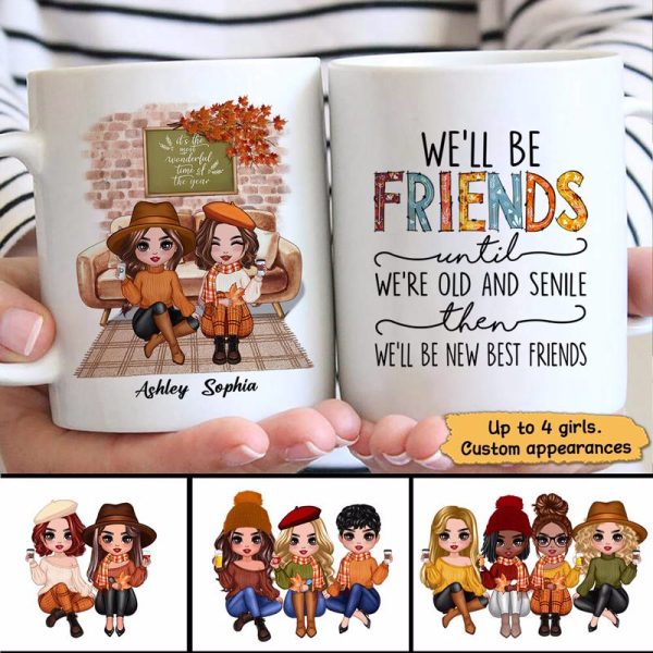 Friends Until Old Senile Fall Season Personalized Mug Friends Until Old Senile Fall Season Personalized Mug