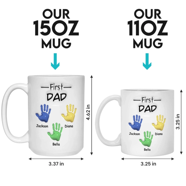 From Dad To Grandpa - Family Personalized Custom 3D Inflated Effect Printed Mug - Father's Day, Gift For Dad, Grandpa From Dad To Grandpa - Family Personalized Custom 3D Inflated Effect Printed Mug - Father's Day, Gift For Dad, Grandpa