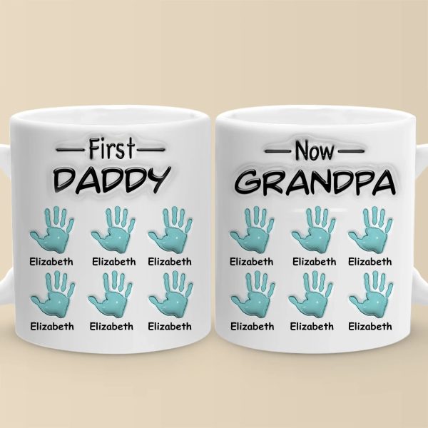 From Dad To Grandpa - Family Personalized Custom 3D Inflated Effect Printed Mug - Father's Day, Gift For Dad, Grandpa From Dad To Grandpa - Family Personalized Custom 3D Inflated Effect Printed Mug - Father's Day, Gift For Dad, Grandpa