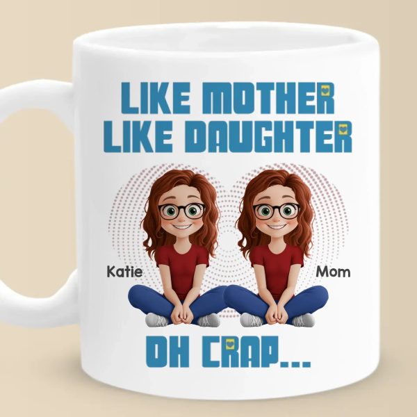 From Her, I Learned Love - Family Personalized Custom Mug - Mother's Day, Gift For Mom, Daughter From Her, I Learned Love - Family Personalized Custom Mug - Mother's Day, Gift For Mom, Daughter