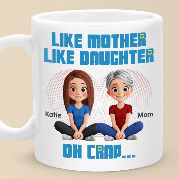 From Her, I Learned Love - Family Personalized Custom Mug - Mother's Day, Gift For Mom, Daughter From Her, I Learned Love - Family Personalized Custom Mug - Mother's Day, Gift For Mom, Daughter