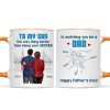 From Mom Dad To Son Watching You Be A Dad Blue Tone - Personalized Mug - Gift For Son