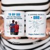 From Mom Dad To Son Watching You Be A Dad Blue Tone - Personalized Mug - Gift For Son