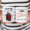 From Mom Dad To Son Watching You Be A Dad Fist Bump Personalized Mug, Gift For Son