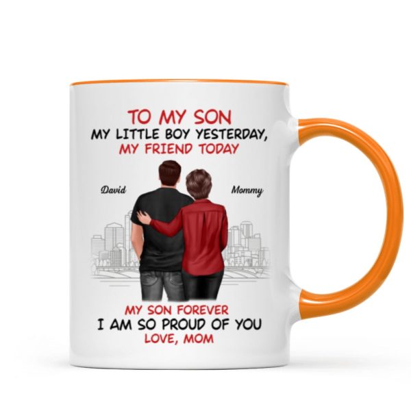 From Mom To Son My Little Boy Yesterday My Friend Today Personalized Mug