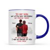 From Mom To Son My Little Boy Yesterday My Friend Today Personalized Mug