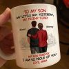 From Mom To Son My Little Boy Yesterday My Friend Today Personalized Mug