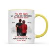 From Mom To Son My Little Boy Yesterday My Friend Today Personalized Mug