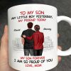 From Mom To Son My Little Boy Yesterday My Friend Today Personalized Mug