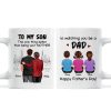 From Mom To Son Watching You Be A Dad Personalized Mug, Father's Day Gift For Son