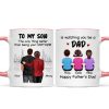 From Mom To Son Watching You Be A Dad Personalized Mug, Father's Day Gift For Son