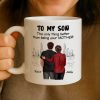 From Mom To Son Watching You Be A Dad Personalized Mug, Father's Day Gift For Son