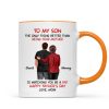 From Mom To Son Watching You Be A Dad Personalized Mug, Heartfelt Gift For Son