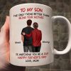 From Mom To Son Watching You Be A Dad Personalized Mug, Heartfelt Gift For Son