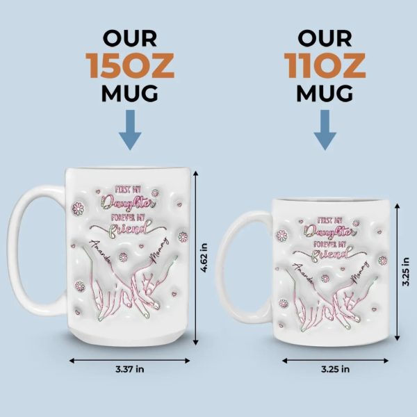 From My Hands To Yours, Always - Family Personalized Custom 3D Inflated Effect Printed Mug - Mother's Day, Gift For Mom, Daughter From My Hands To Yours, Always - Family Personalized Custom 3D Inflated Effect Printed Mug - Mother's Day, Gift For Mom, Daughter