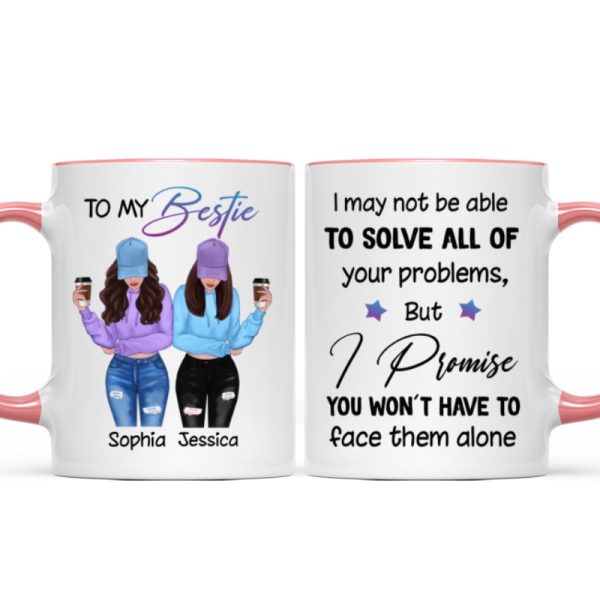 Front View Besties To My Bestie Gift For Best Friends Personalized Mug