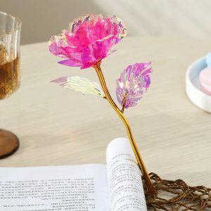 Fuchsia Artificial Rose Set of 10